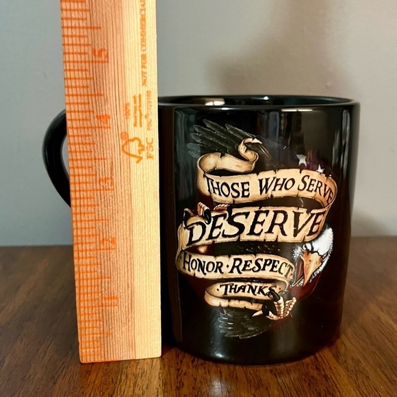 Tumbleweed Pottery coffe/tea mug. "Those Who Serve Deserve Honor Respect Thanks" - Picture 5 of 8